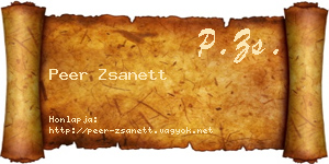 Peer Zsanett névjegykártya